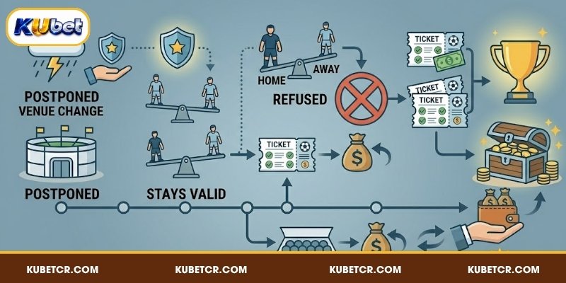 Luật Cá Độ Bóng Đá - Quy Định Cược Hợp Lệ Tại KUBET 4 Luật cá độ bóng đá khi đội thi đấu đổi sân vận động